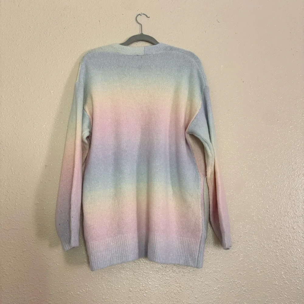 Splendid Eloise Rainbow Open Front Cardigan Pastel